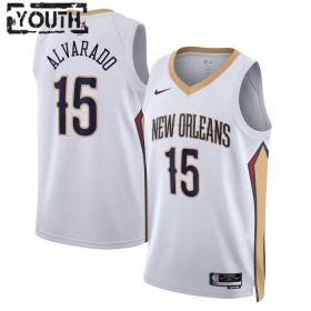Camiseta Niños NBA New Orleans Pelicans Jose Alvarado 15 2022-23 Nike Association Edition Blanco Swingman